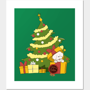 Dog Christmas Tree Posters and Art